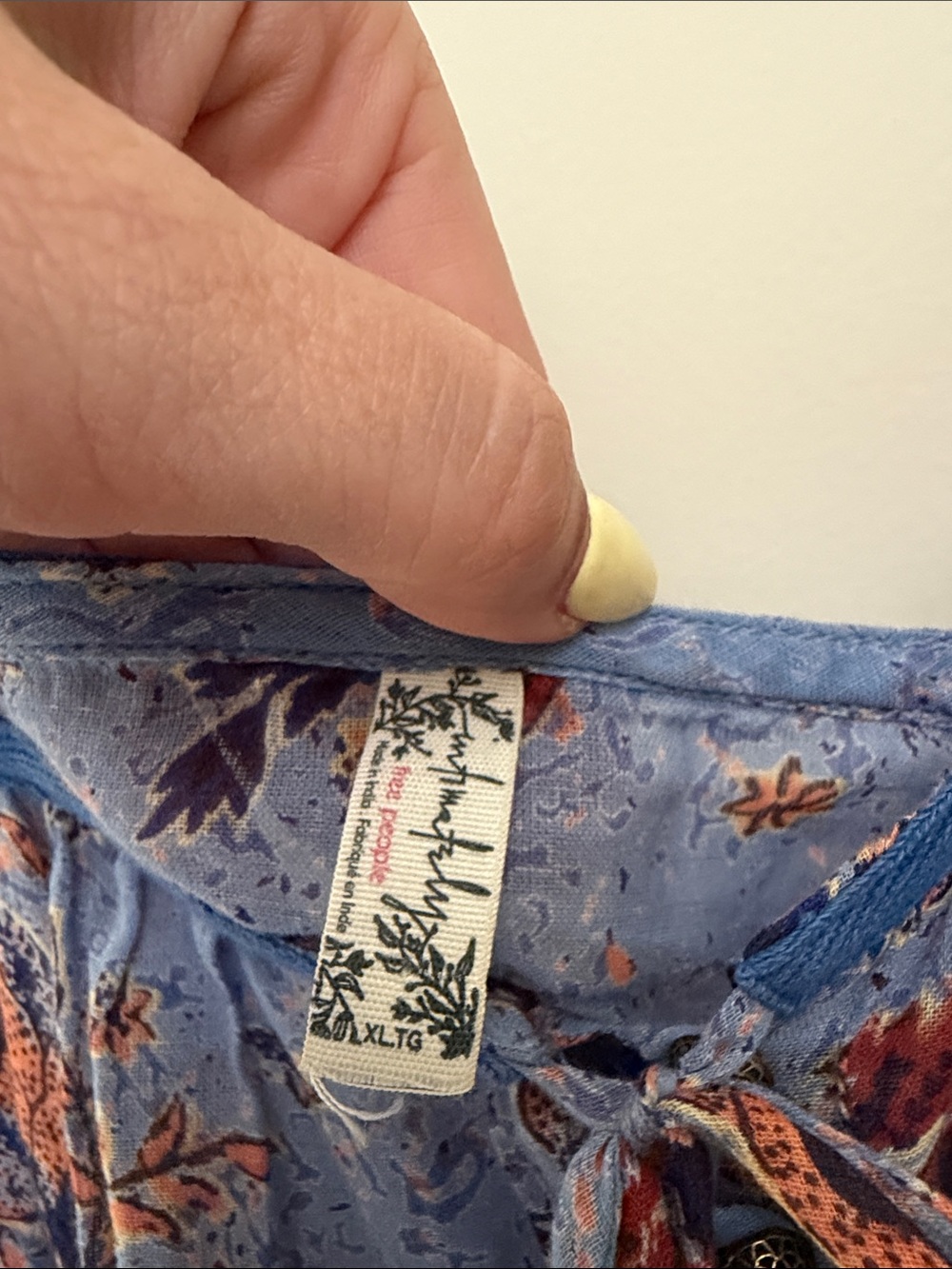 Free People Blue Floral Ruffle Midi Dress - Picture 2 of 7